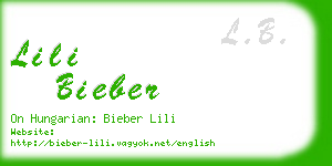 lili bieber business card